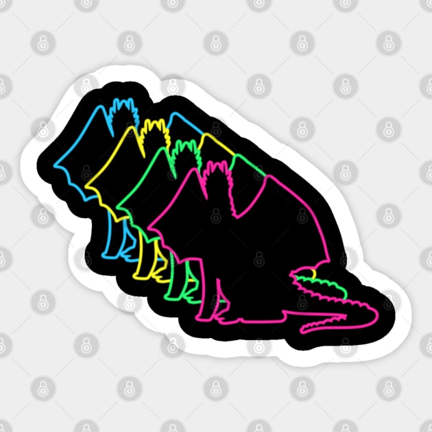 Dragon 80s Neon Sticker by Nerd_art